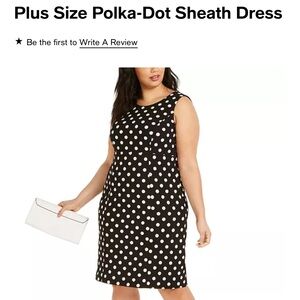KASPER Plus Size Polka-Dot Sheath Dress  22w